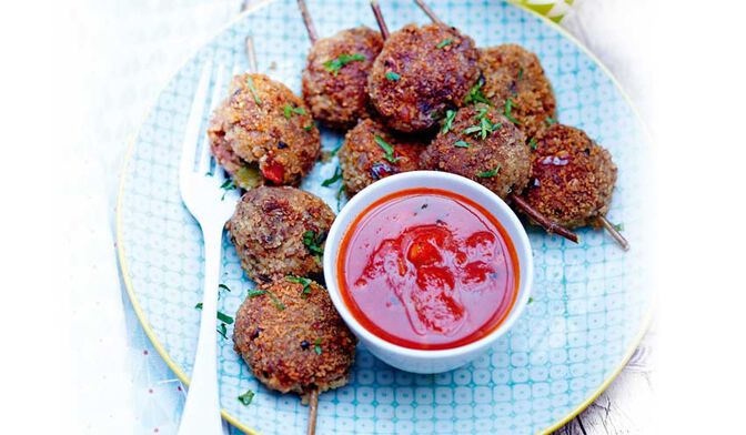 Boulettes de bœuf au quinoa et petits légumes