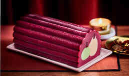 B&ucirc;che glac&eacute;e fruits rouges - poire - pomme