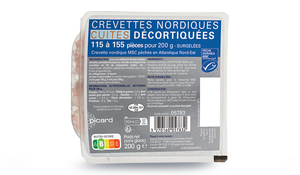 Crevettes nordiques cuites décortiquées MSC