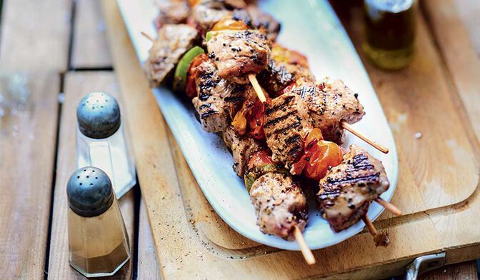 2 brochettes boeuf aux 3 poivres