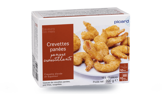 Crevettes panées (10 à 12 pièces)