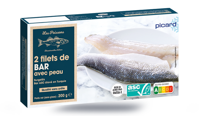 2 filets de bar ASC avec peau