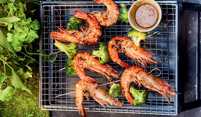 Crevettes et brocolis à la japonaise
