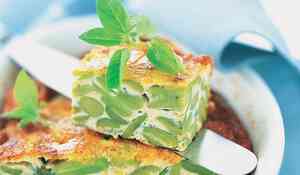 Clafoutis de fèves au parmesan