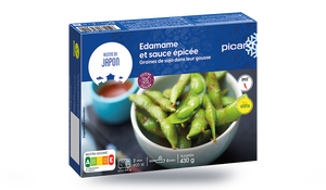 Edamame et sauce &eacute;pic&eacute;e