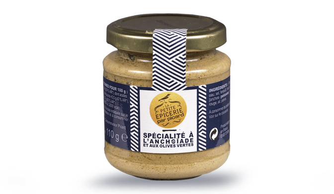 Spécialité à l'anchoïade et aux olives vertes