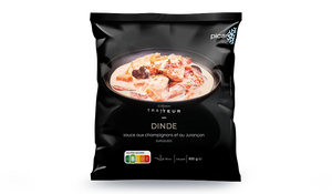 Dinde, sauce aux champignons et au Jurançon