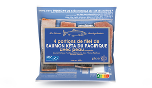 4 portions de filet de saumon kéta du Pacifique MSC