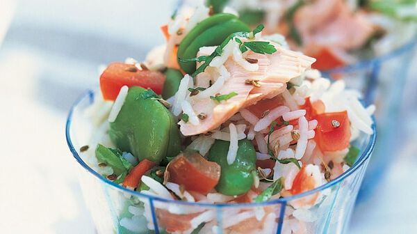 Recette Salade De Riz Au Saumon Et A L Anis Recettes Les Entrees
