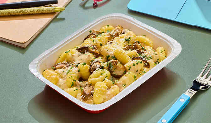 Gnocchi aux c&egrave;pes et aux champignons de Paris