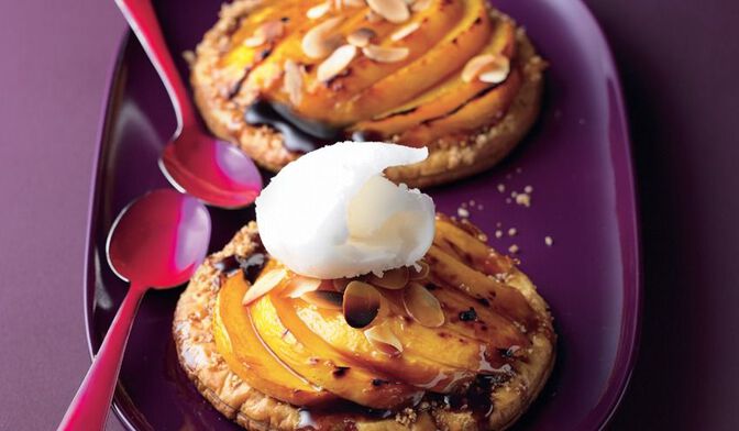 Tarte fine à la mangue acidulée au balsamique