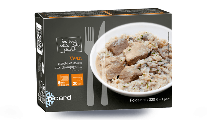 Veau, risotto et sauce aux champignons