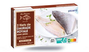 2 filets de daurade royale avec peau