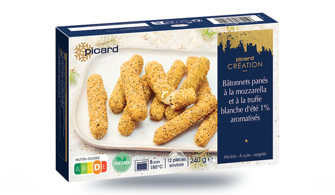 Bâtonnets panés à la mozzarella et à la truffe blanche d'été 1%