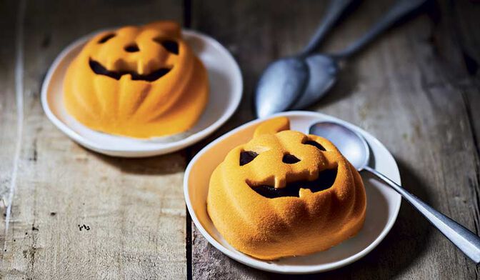 2 citrouilles d'halloween glacées