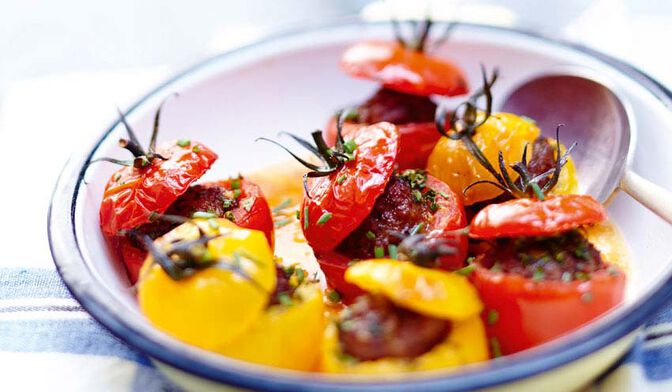 Petites tomates farcies aux boulettes kefta