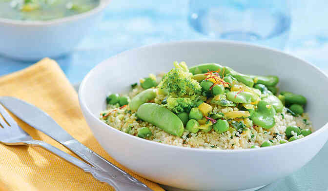 Couscous vert au citron confit