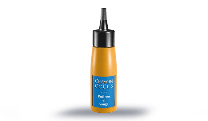 Crayon de coulis potiron et sauge