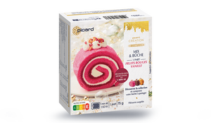 Bûche roulée fruits-rouges vanille