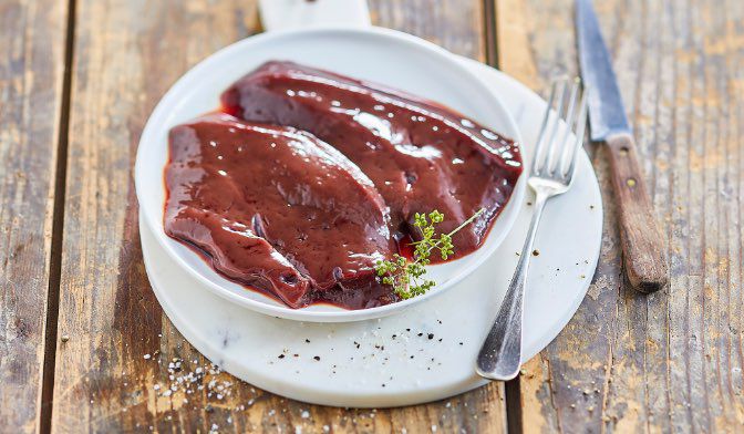 2 tranches de foie de veau