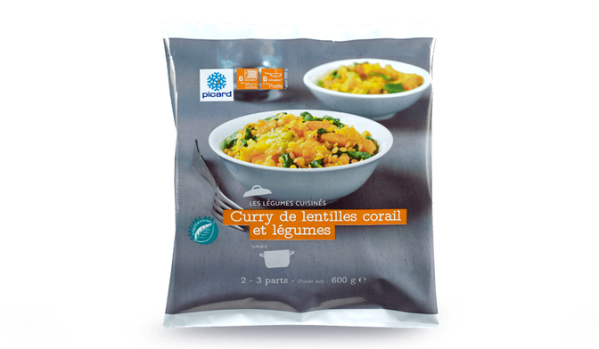 Curry de lentilles corail et légumes