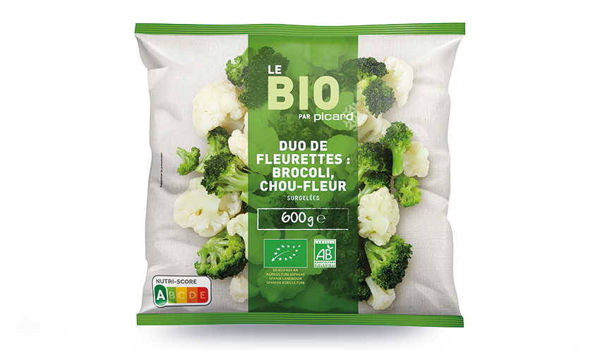 Duo de fleurettes bio (brocoli et chou-fleur)