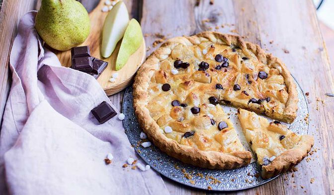Préparation pour tarte : poire chocolat