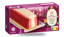 B&ucirc;che vanille, fruits rouges