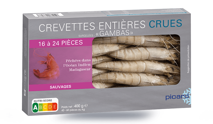 Crevette tropicale crue 'Gambas' 16-24 p. sauvage
