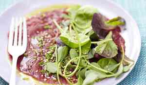 Carpaccio d'autruche au sésame