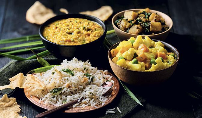 Assortiment de 4 mets indiens