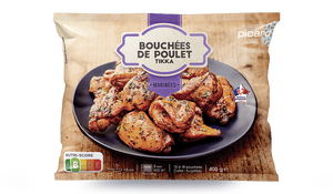 Bouchées de poulet tikka marinées, cuites