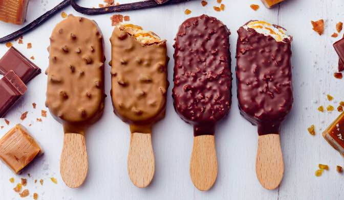 8 mini-bâtonnets vanille et caramel