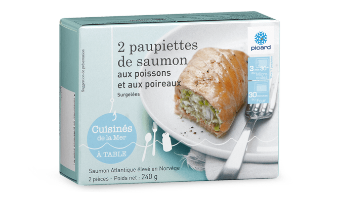 2 paupiettes de saumon aux poissons et aux poireaux