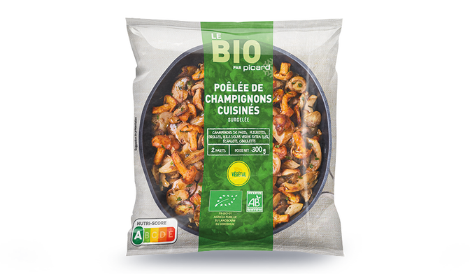 Poêlée de champignons cuisinés bio