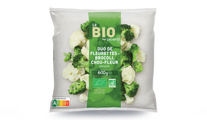 Duo de fleurettes bio (brocoli et chou-fleur)