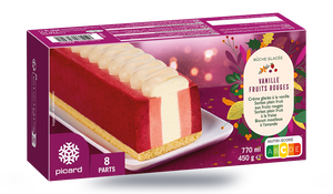 Bûche vanille, fruits rouges