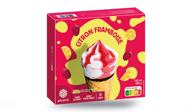 6 CONES CITRON/FRAMB