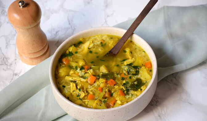 Soupe de riz & poulet fortifiante par Anne-Sophie Vidal