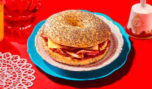 BAGEL CHICKEN BACON CHEDDAR