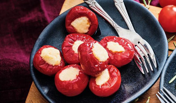 Poivrons farçis à la crème de fromage