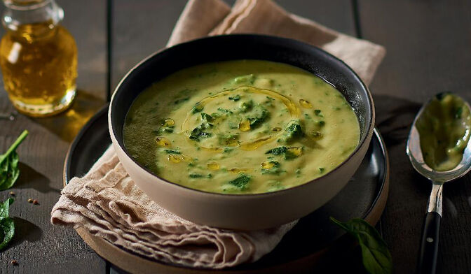 Velouté fèves épinard cuisiné à l'huile d'olive (5,3%)
