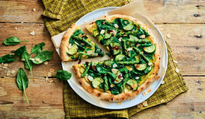 PIZZA HOUMOUS BASILIC