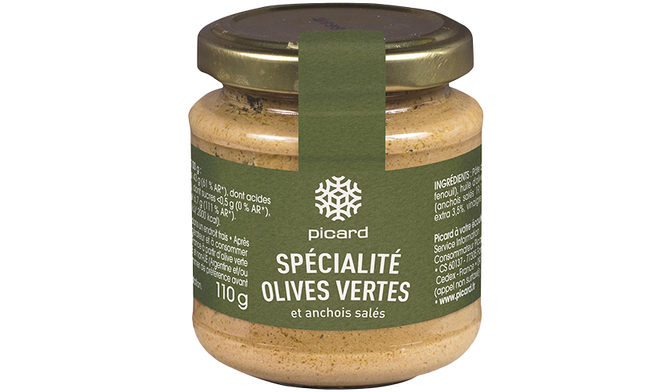 SPECIALITE OLIVES VERTES ANCHOIS 110G