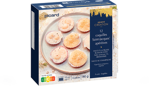12 coquilles Saint-Jacques* apéritives