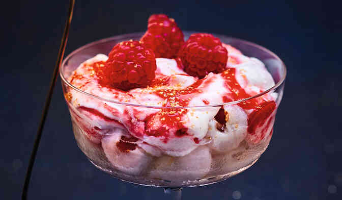 Petites mousses framboise-litchi