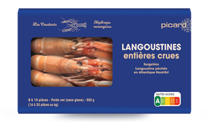 Langoustine entière crue, origine Ecosse