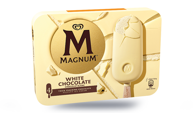 4 Magnum white chocolate