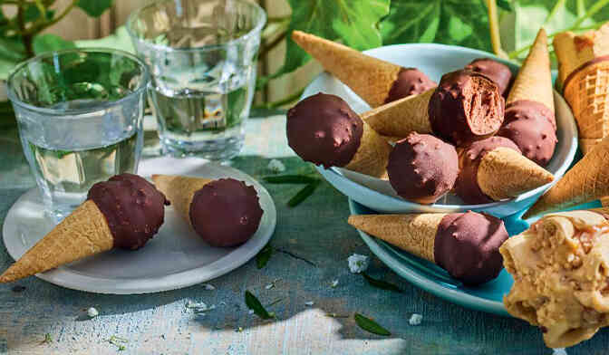 10 MINI CONES CHOCOLAT