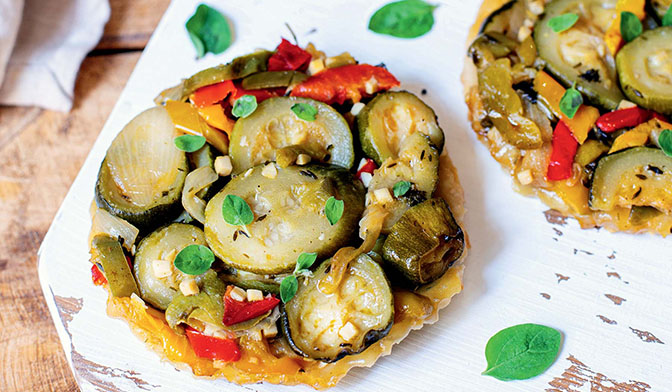 Mini tians de légumes façon tatin au chèvre frais par Julie Tournier @takethepower_july